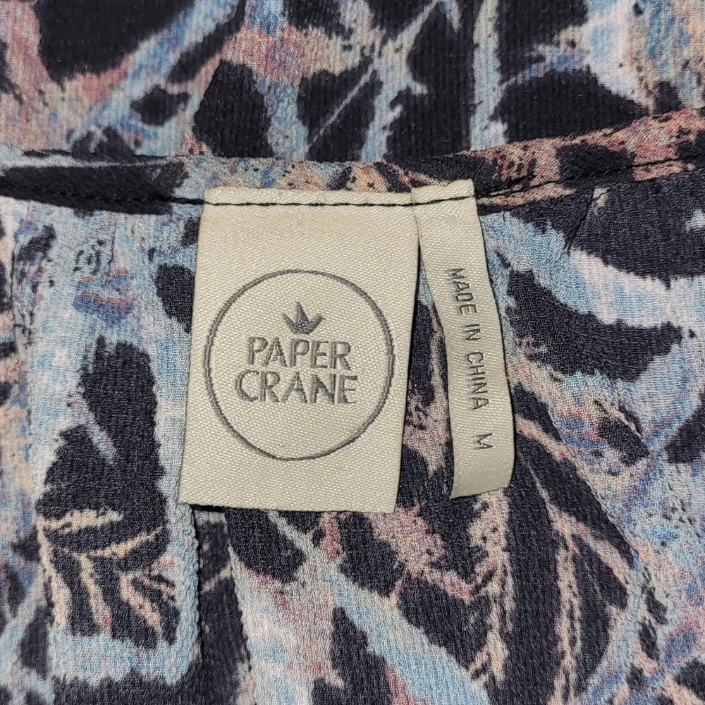 M | Paper Crane | Ruffle Cold Shoulder Tank Top - Picture 4 of 5